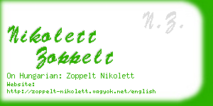 nikolett zoppelt business card